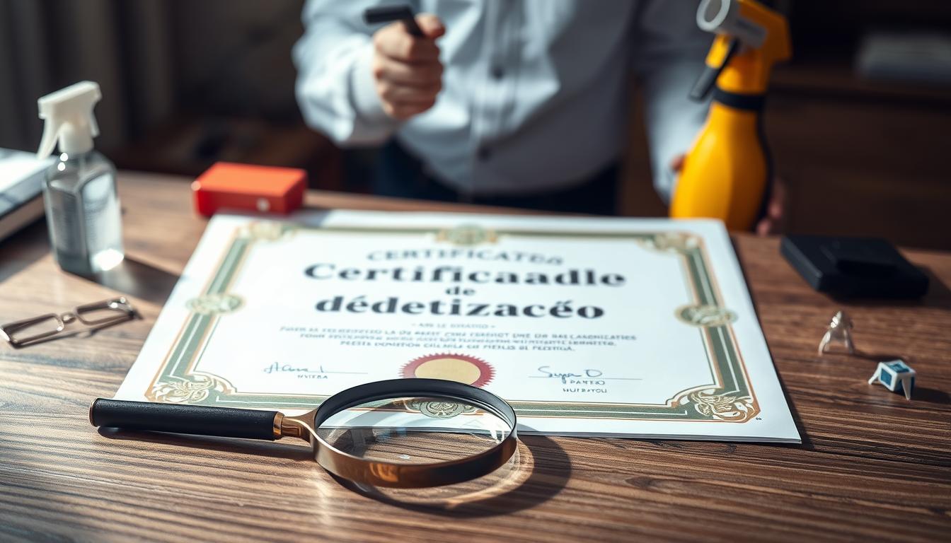 Certificado e Laudo de Dedetização